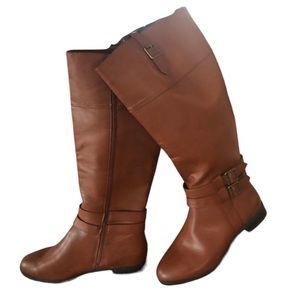 🆕 Faux Leather Buckle Boots